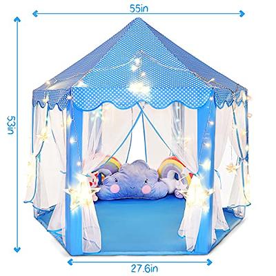 V5 Outdoor and Indoor Hexagon Castle Play Tent with Mosquito Net Design for  Kids, 135x140cm (Blue) – My CMS v5