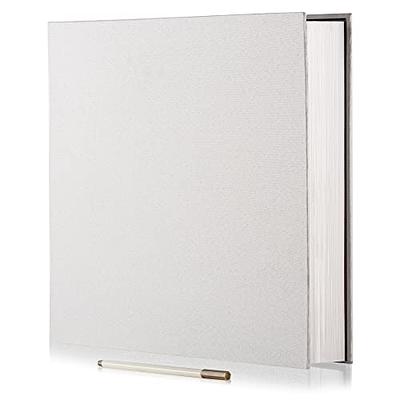  Photo Album Self Adhesive Pages for 4x6 5x7 8x10 Pictures  Scrapbook Magnetic Photo Albums with Sticky Pages Books with A Metallic Pen  for Baby Wedding Family 11x10.6 White 60 Pages 