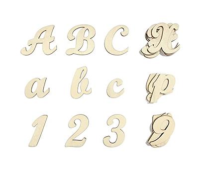 2 Inch 458 Pcs Wooden Cursive Letters Numbers Crafts Unfinished Wood Alphabet  Letters ABCs Numbers 0-9 with Extras for Wall Decor - Yahoo Shopping