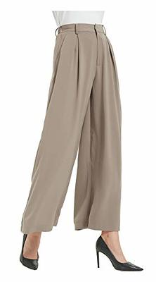 Tronjori Women High Waist Casual Wide Leg Long Palazzo Pants Trousers  Regular Size(XL, Mocha Short) - Yahoo Shopping