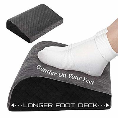 ErgoFoam Foot Rest for Under Desk at Work Chiropractor-Endorsed, 2in1  Adjustable Premium Under Desk Footrest Ergonomic Desk Foot Rest with  High-Density, Compression-Resistant Velvet Soft Foam (Black) 