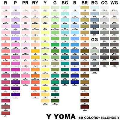 Y YOMA 60 Colors Alcohol Markers Dual Tip Markers Art Markers Set, Unique  Colors (1 Marker Case) Alcohol-based Ink, Fine & Chisel, Black Penholder
