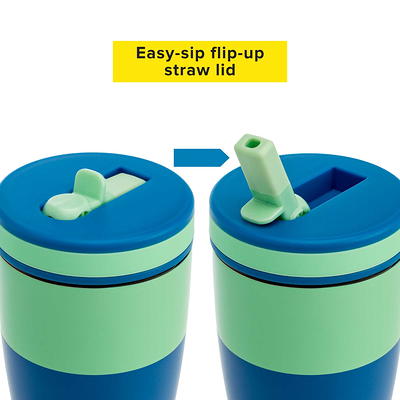 Tasty 16 oz Multi-color Plastic Water Bottles with Wide Mouth and Flip-Top  Lid (2 Pieces)