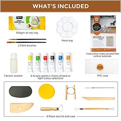 NATIONAL GEOGRAPHIC Pottery Wheel for Kids – Complete Kit for Beginners,  Plug-In Motor, 2 lbs. Air Dry Clay, Sculpting Clay Tools, Apron, Patented