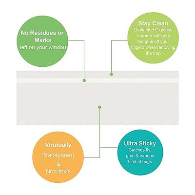 Lousye 50 Pack Window Fly Traps for Indoors, Fly Paper Sticky