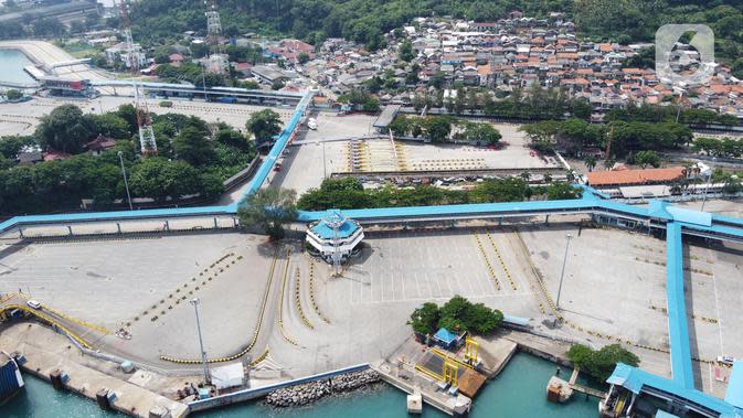 FOTO Ada Larangan Mudik Pelabuhan Merak Hanya untuk 