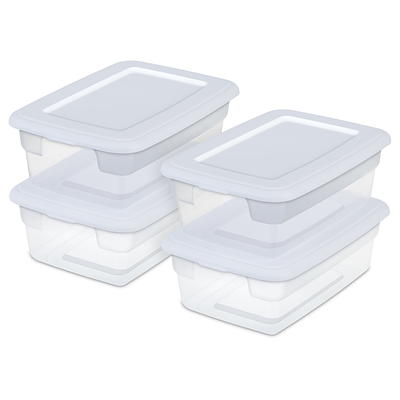 Sterilite 64 Qt Latching Plastic Holiday Storage Bin Clear