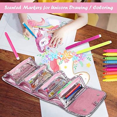 Fruit Scented Markers Set 56 Pcs with Unicorn Pencil Case, Gifts for Girls  Ages 4-6-8, Supplies for Kids Art and Craft Coloring - Yahoo Shopping