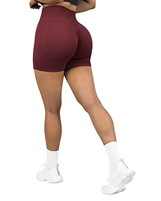 BALEAF Biker Shorts Women with Pockets Workout Gym Spandex Shorts Tummy  Control Yoga Running Compression Shorts Soft 5 Wine Red M - Yahoo Shopping