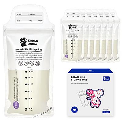 NCVI Breastmilk Storage Bags, 200ml Milk Freezer Bags for