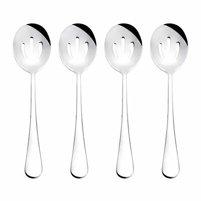 Serving Spoons, 12 Pieces 8 Inches Serving Tablespoons, Large Spoons for  Serving, Stainless Steel Solid Buffet Banquet Flatware Kitchen Basics  Serving