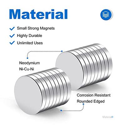 TRYMAG Magnets, 50 PCS Small Refrigerator Magnets Round Disc Magnets,  Premium Brushed Nickel Cylinder Office Magnets for Crafts, DIY, Whiteboard  and Fridge Magnets: : Industrial & Scientific