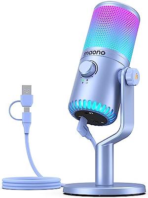 Microfone USB para PC com streaming de jogos para Mac OS/Windows, microfone  cardioide condensador AmpliGame com RGB para gravação de vídeo vocal Twitch  Discord, computador gamer microfone azul : : Instrumentos  Musicais