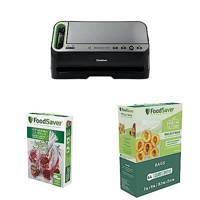 FoodSaver Vacuum Sealer Machine with Automatic Bag Detection, Sealer Bags  and Roll, and Handheld Vacuum Sealer for Airtight Food Storage and Sous  Vide, Silver Black