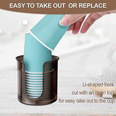 Mdesign Small Plastic Disposable Paper Rinsing Cup Dispenser, 2