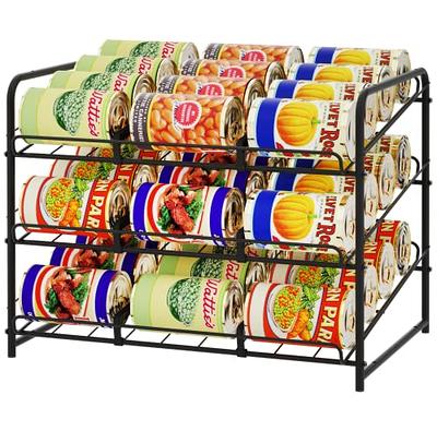 Stackable Can Rack Organizer, Black Stackable Can Organizer, Holds