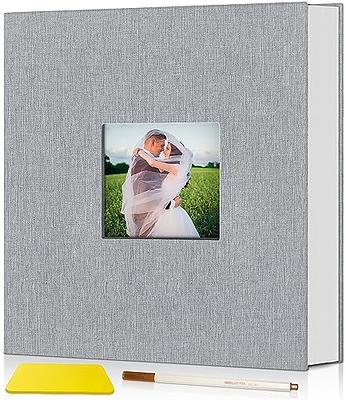 HoneyTolly Large Photo Album Self Adhesive with Picture Display Window, DIY  Scrapbook Album for 4x6 8x10 Pictures, 40 Pages Linen Cover Memory Book  with Scraper and Metallic Pen(Pink) - Yahoo Shopping
