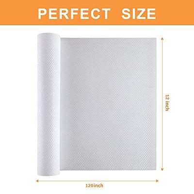 FLPMIX Shelf Liner White - Non-Adhesive Shelf Liners for Kitchen Cabinets,  Waterproof Cabinet Liner, Easy to Cut Drawer Mat for Pantry, Cupboard Liner