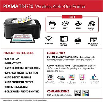 Canon PIXMA TR4720 Wireless All-In-One Inkjet Printer Black