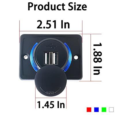 Auto Drive Black 12V/24V Triple Socket Adapter with Dual USB Charging  Ports, Compatible with Mobile