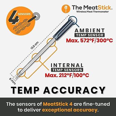 Wireless Meat Thermometer with Bluetooth for 164ft Range on The BBQ Grill  Rotisserie Oven, Digital Bluetooth Meat Thermometer with More Recipes of