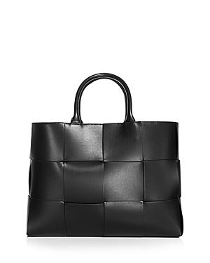 Pienza Black Leather Large tote Bag