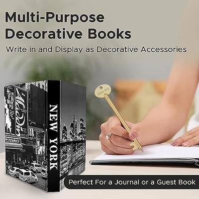 3 Decorative Books for Home Decor with Blank Pages, Coffee Table
