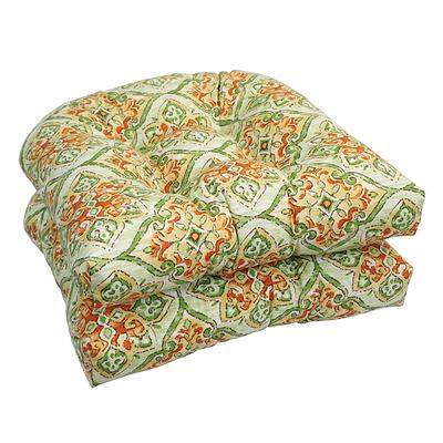 Blazing Needles 16-inch Outdoor Spun Polyester U-Shaped Tufted Chair Cushions (Set of 4)