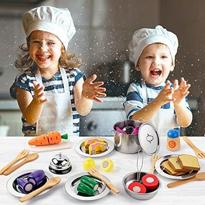 Juboury Pretend Play Kitchen Set - Toy Kitchen Accessories with
