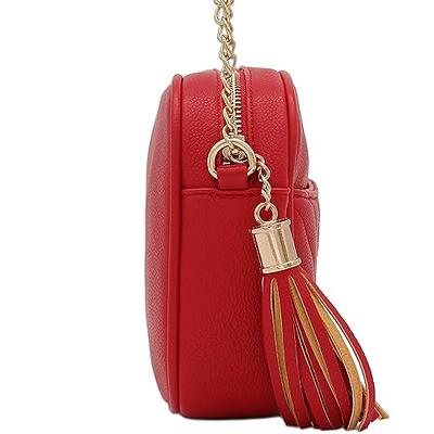 EVVE Quilted Crossbody Bags for Women - Stylish Camera Bag with Tassel -  Lightweight Medium Size Shoulder Purse