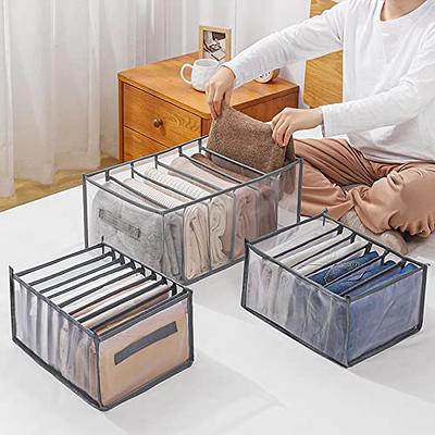 7 Grids Mesh Storage Bag Clothes Jeans Pants Storage Box Organizer Large  Size