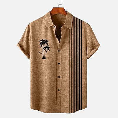 Sleeveless T Shirts Mens Hawaiian Men's Dress Shirts Breathable Fashion  Lightweight Vintage Button Down Graphic Printed Tropical Beach Tops Short  Sleeve Cuban Shirts for Men C-Yellow - Yahoo Shopping