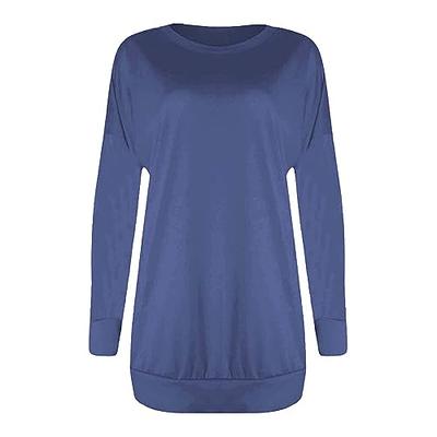 Women's Long-Sleeve Crew-Neck Cotton T-Shirt Breathable Classic