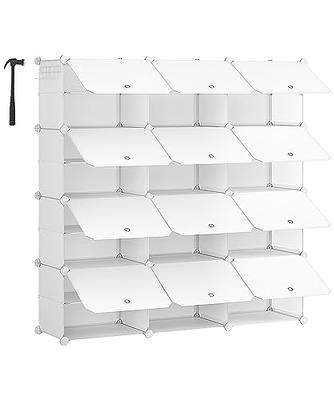 FJJAQQ Foldable Shoe Rack Organizer for Closet, 36Pairs Shoe Storage Box  Plastic Stackable Shoe Box with Clear Door, Quick Assembly Folding Shoes  Cabinet Bins with Lids Large - Yahoo Shopping