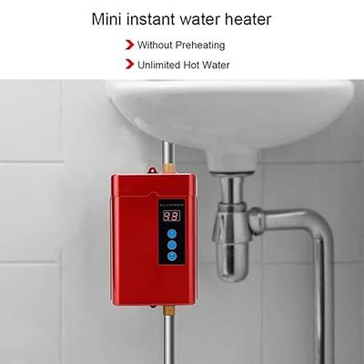 Instantaneous Tankless Water Heater, Small mini 110V with remote control  operation,Constant Temperature Heating for Kitchen and Bathroom, LCD Touch