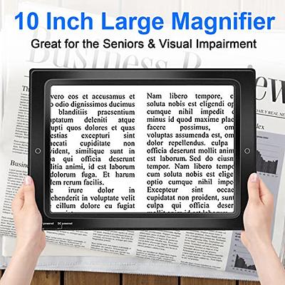 Magnifying Glass with Light and Stand, Silver 4X Page Magnifier for Reading,  Foldable 50 LED Large Magnifying Glass Ideal for Seniors, 2 Power Options,  3 Usage Modes - Yahoo Shopping