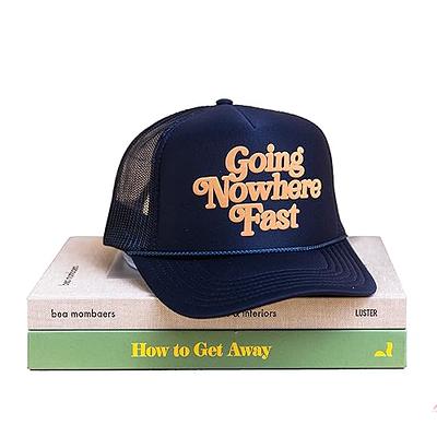 Going Nowhere Fast Trucker Hat - Trendy Vintage Cowgirl Cowboy Y2K Graphic  Snapback Cap for Women and Men (Navy) - Yahoo Shopping