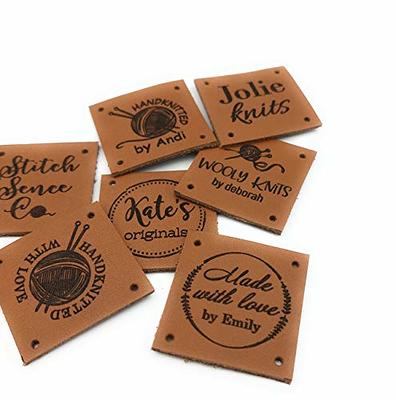 Custom Handmade By Wood Tags - Set of 25