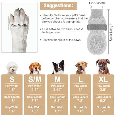 BEAUTYZOO Anti Slip Dog Socks Boots, Dog Shoes for Cold Winter