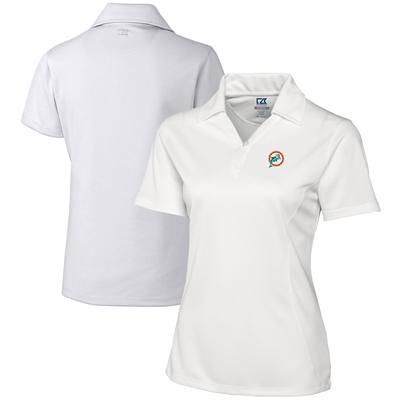 Women's Cutter & Buck White Miami Dolphins Throwback Logo Genre DryTec  Textured Polo - Yahoo Shopping