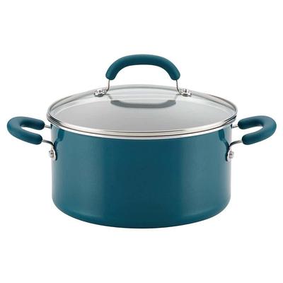 8-Piece Enameled Stacking Cookware Set - Teal Shimmer, Rachael Ray