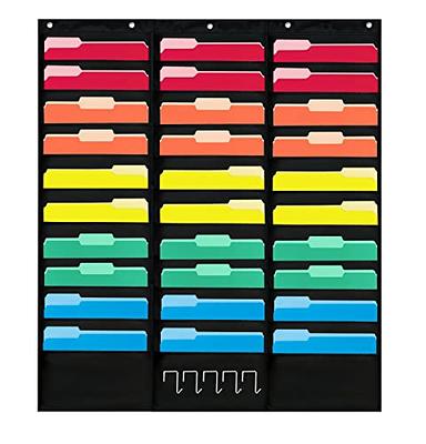 Class Schedule Pocket Chart Clear Hanging Wall File Organizer With 12  Labels Wall Mounted Homework Organizer Storage Pocket - AliExpress