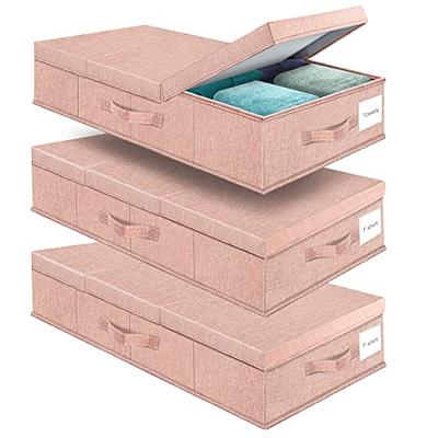 Supowin Underbed Storage Containers 3 Pack, Large Under Bed Storage Bins  with Lids, Foldable Sturdy Under the Bed Storage Drawer for Organizing  Clothes, Shoes, Blankets, Pillows-Pink - Yahoo Shopping