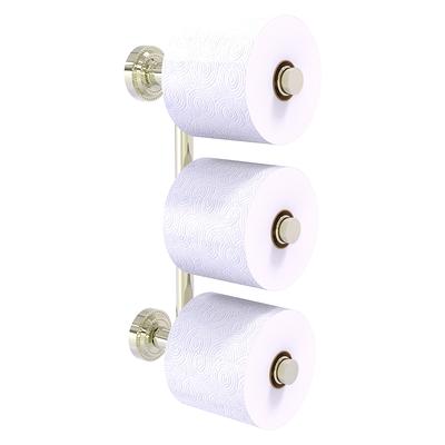 Double Brushed Nickel Toilet Paper Holder Brass Wall Mounted