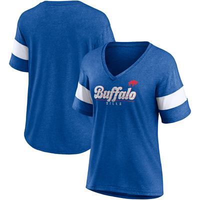 Buffalo Bills Fanatics Branded Throwback Colorblock T-Shirt -  Royal/Heathered Gray