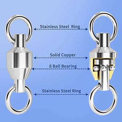 gotrays 25pcs Ball Bearing Swivel, Stainless Steel Fishing Rolling Barrel  Swivel, Heavy Duty Fishing Swivels Connector with Solid Tackle Fishing  Accessories for Saltwater Freshwater - Yahoo Shopping