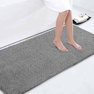 smiry Luxury Chenille Bath Rug, Extra Soft and Absorbent Shaggy