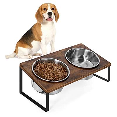 Lapensa Elevated Dog Bowls, Stainless Steel Raised Dog Bowl with Adjustable  Stand, Double Dog Food and Water Bowl for Medium Large Dogs, 3 Heights