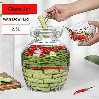 Glass Jars with Stainless Steel Lids, 33.8-fl.oz.