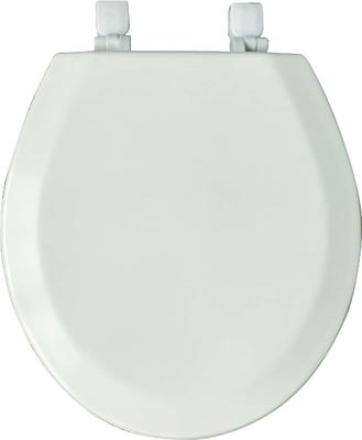 Mainstays Round Wood Toilet Seat with EZ-Off Hinges, White 